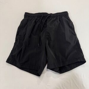 H&M Nylon Swim Trunks Mens Small Black Drawstring Mesh Lined | Gorpcore